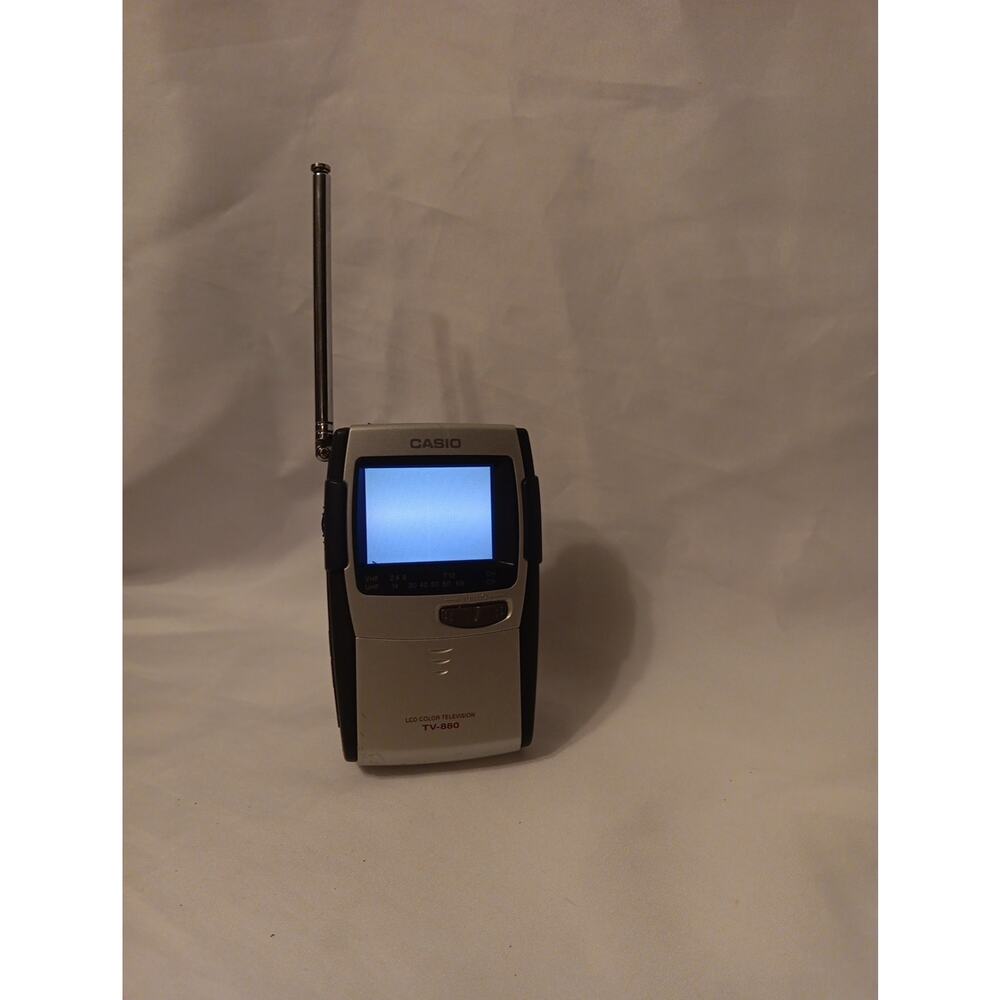 Vtg Casio TV-880B Portable UHF VHF Bands LCD Color TV Monitor Tested